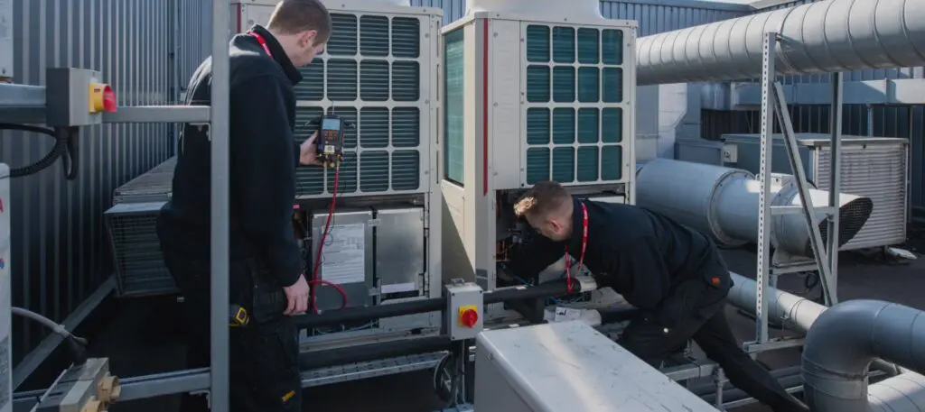 Dehumidification unit installed in a South Yorkshire leisure centre pool hall
