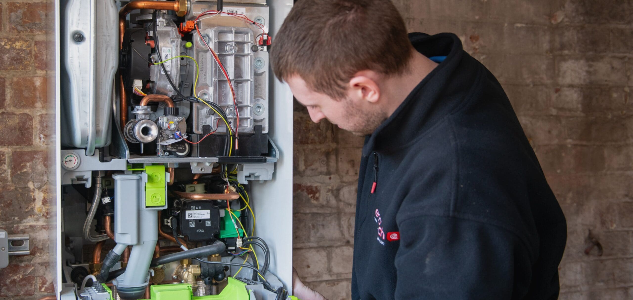 Air conditioning and heating installed in a school hall during the summer holidays