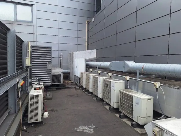 Rooftop air conditioning units at Frenchgate Shopping Centre under PPM contract